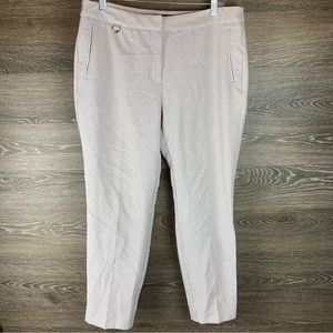 Adrianna Papell Printed Kate Fit Taupe Geometric dress Pants NWOT Size 12